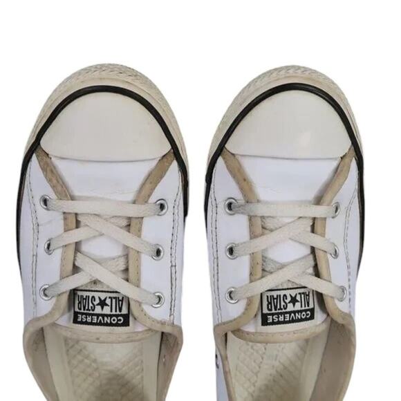 Converse Shoes Womens 7 Sneakers All Star Low Top Slip On Flats White Casual - Picture 12 of 14